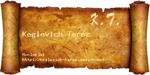 Keglevich Teréz névjegykártya